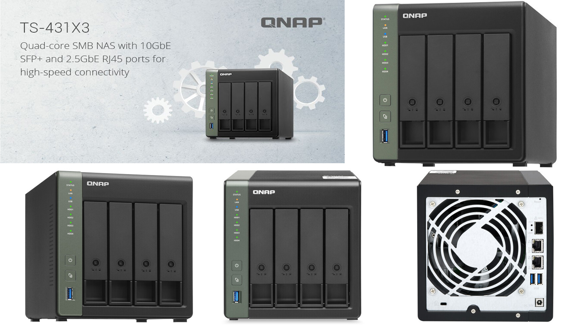 QNAP تُطلق حلول التخزين الشبكيه الجديده رباعي النواه TS-431X3 NAS