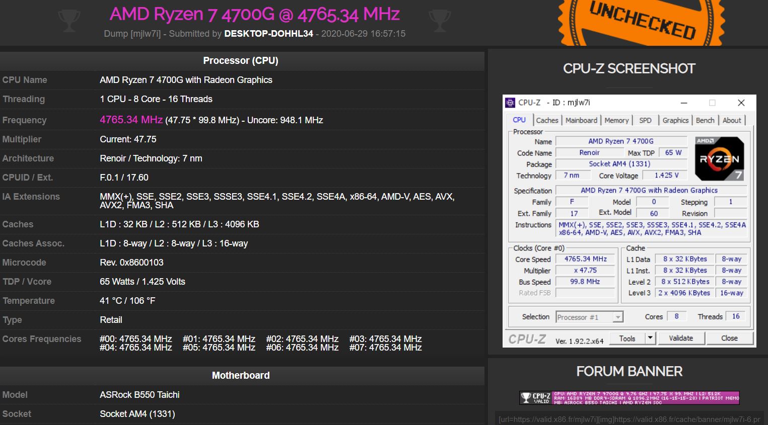 AMD Ryzen 7 4700G APU