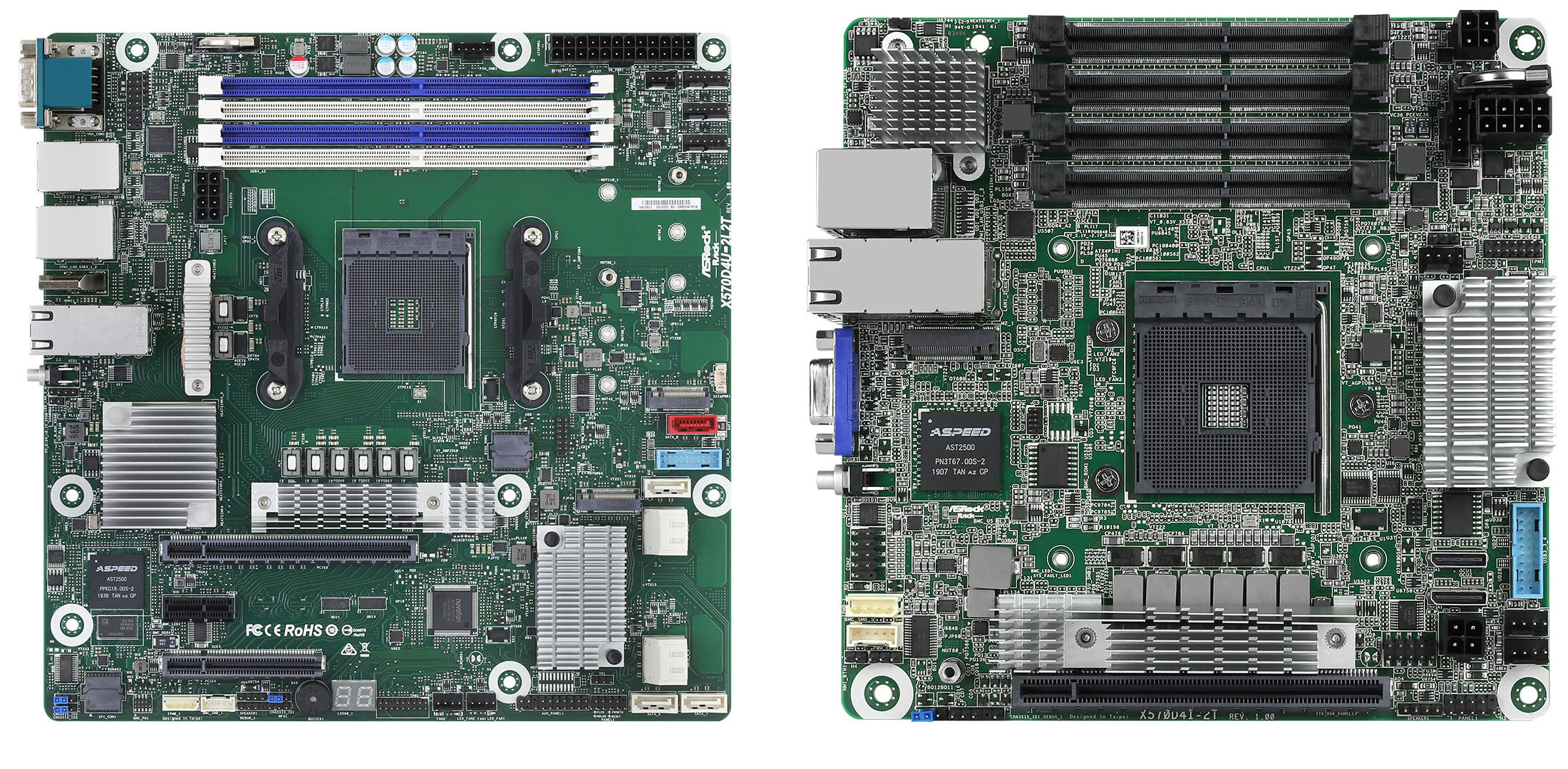 تكشف ASRock عن لوحات محطات العمل والخوادم X570D4U-2L2T و X570D4I-2T