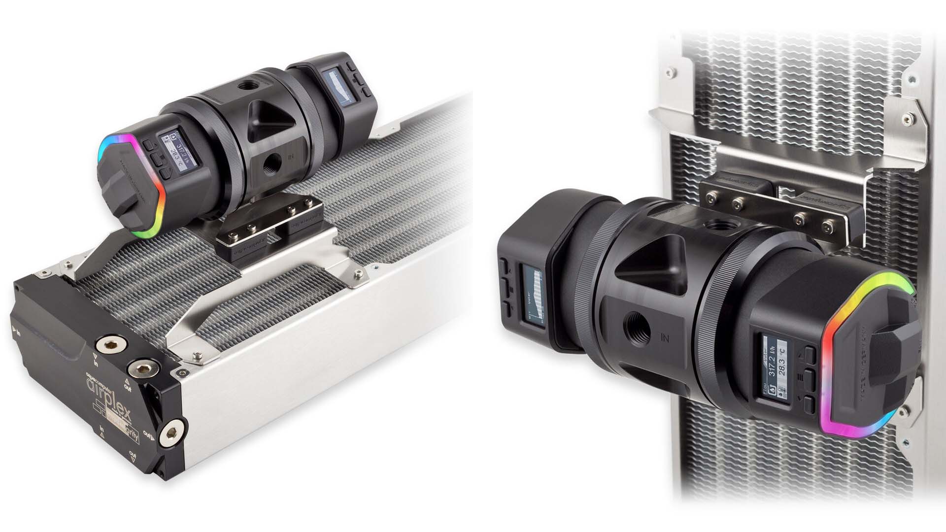 قوة إضافية لنظام تبريدك المائي مع قاعدة مضخة Aqua ULTITOP D5 DUAL