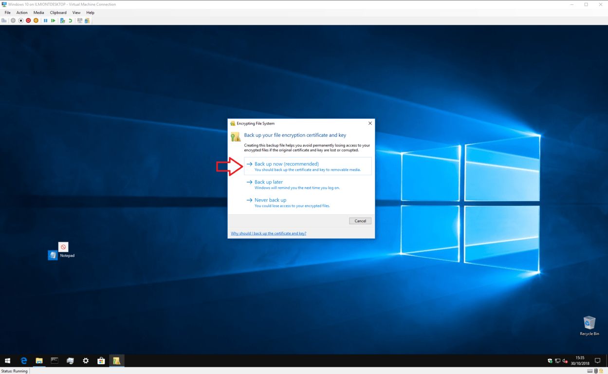 Windows 10 تشفير Encryption حماية 