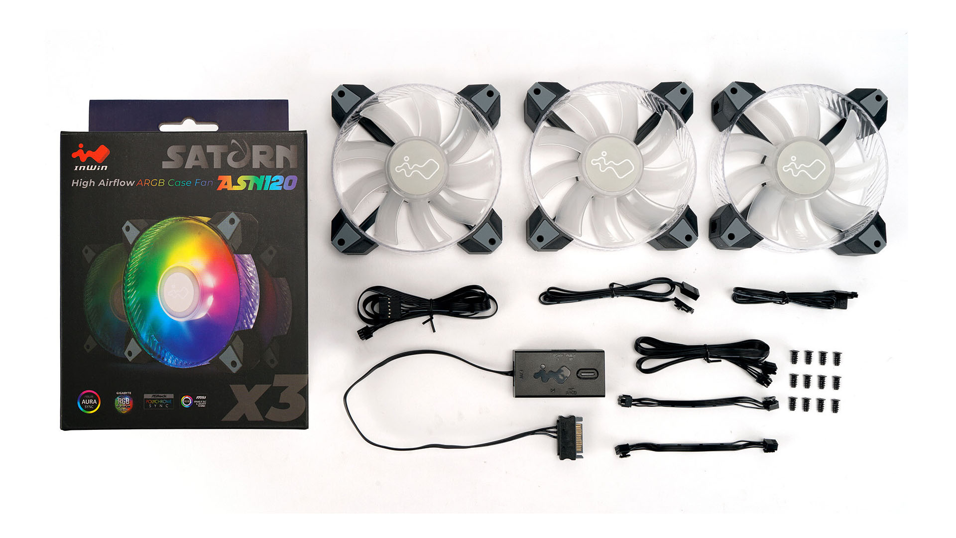 تطرح In Win مجموعة مراوح Saturn ASN120 بإطار نحيف وإضاءة ARGB