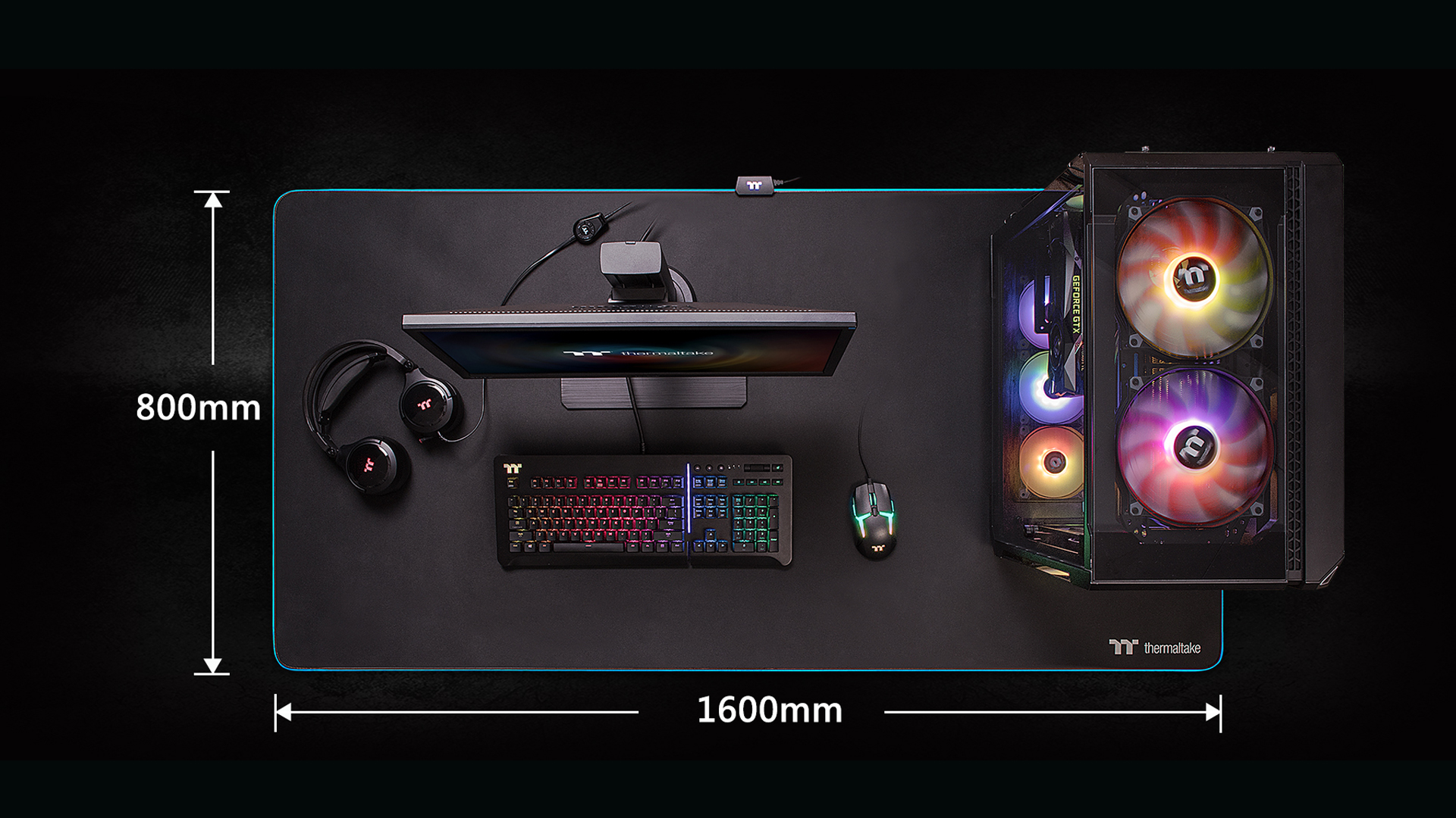 Thermaltake تُعلن عن لوحة أسطح المكتب الجديده M900 XXL RGB Pad