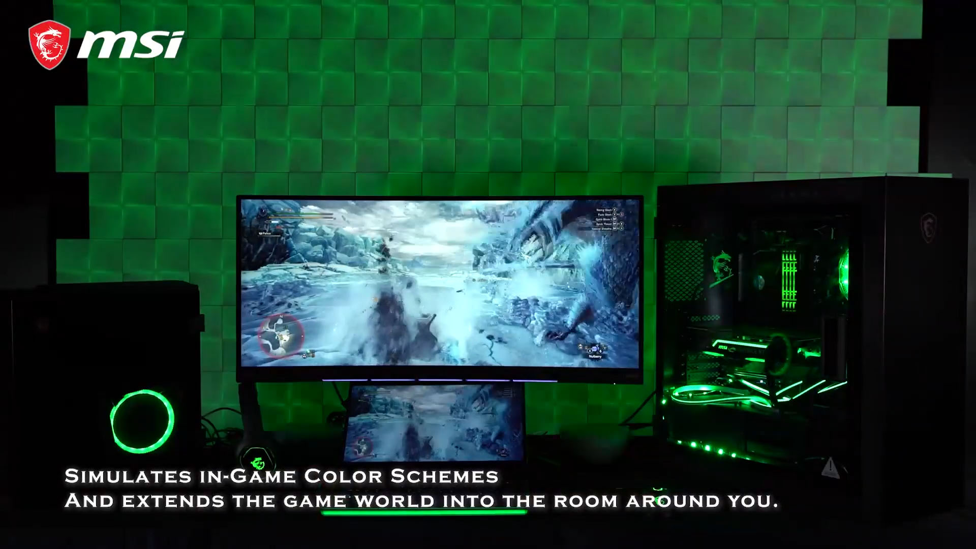 أداة MSI Ambient Link تحصُل على المُزامنه الضوئيه للعبة MHW Iceborne