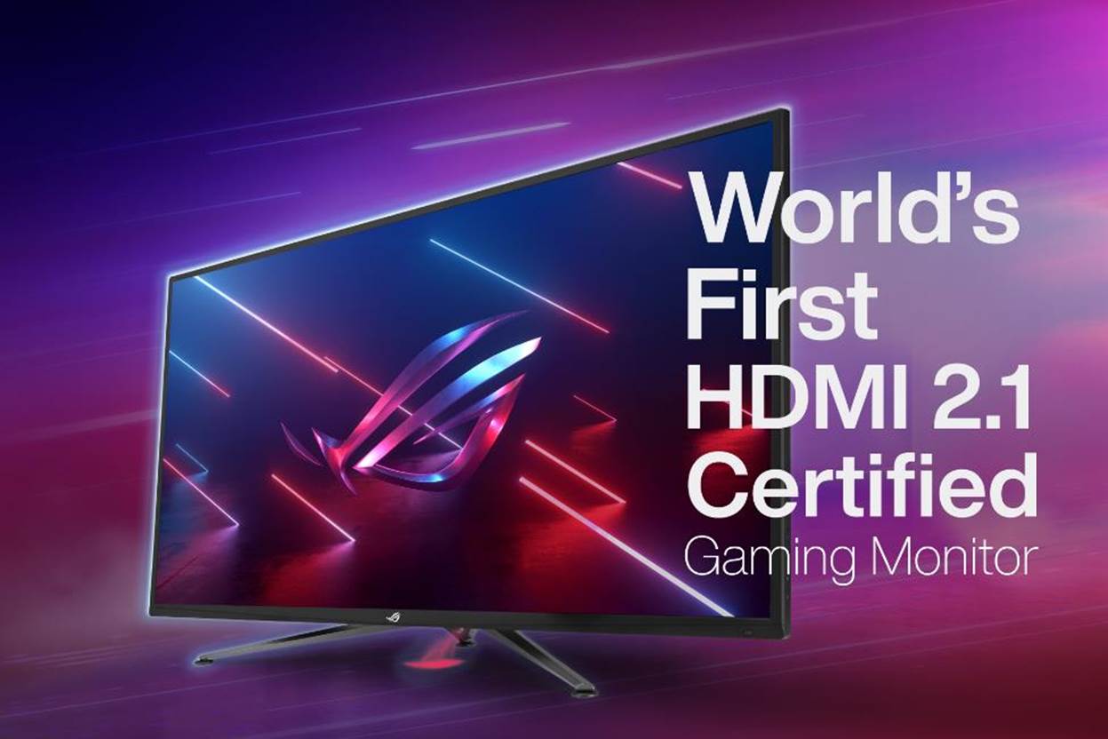 ROG تُعلن عن أول شاشة في العالم داعمة لواجهة HDMI 2.1 مع دقة 4K 120Hz