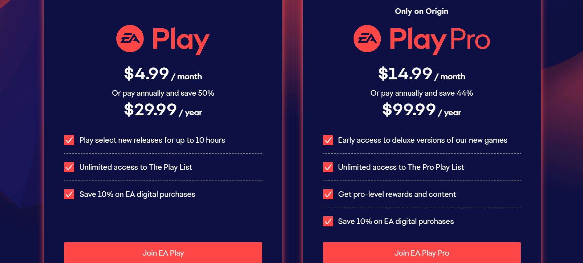 انطلاق خدمة EA Play الجديدة والكشف عن أسعارها الشهرية والسنوية! EA Play EA Play Pro خدمة