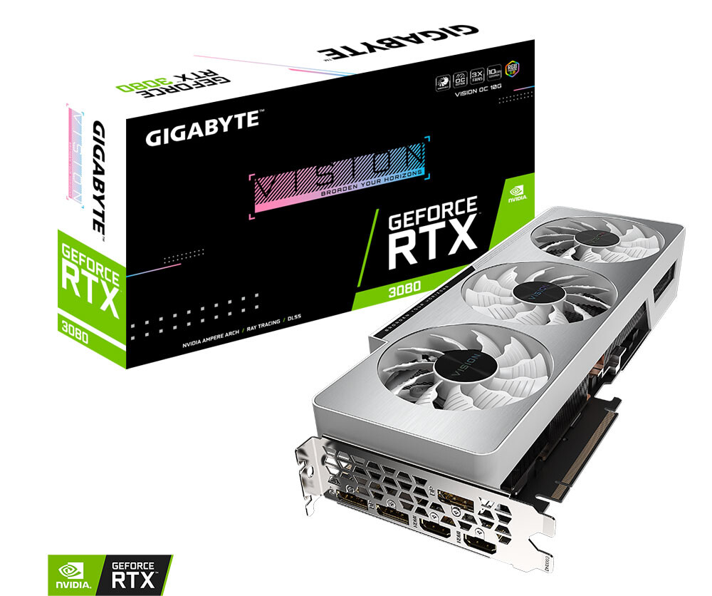 شركة GIGABYTE تعلن عن بطاقة GeForce RTX 3080 VISION OC لهواة التصميم