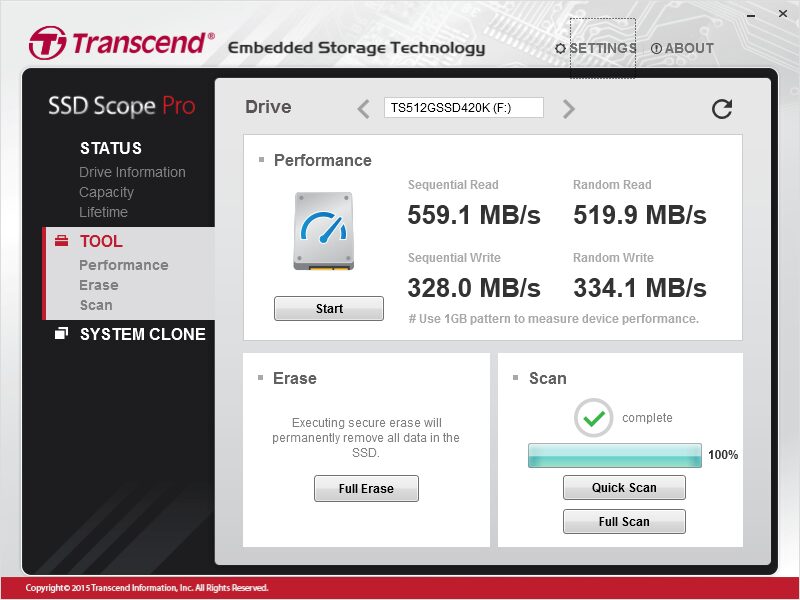 نظرة على برنامج Transcend SSD Scope ، أداتك للتحكم في وحدة التخزين