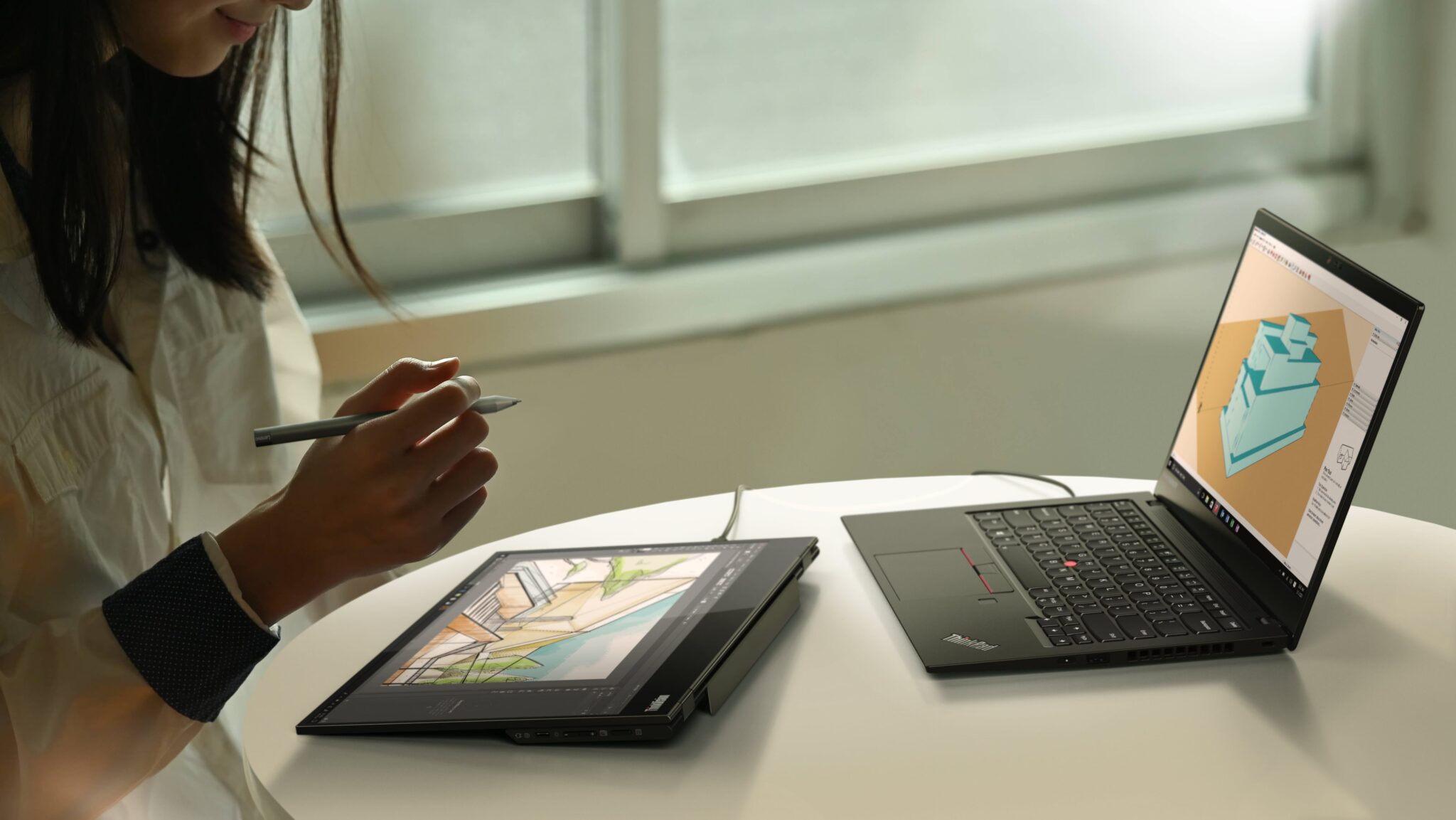 شركة Lenovo تعلن عن شاشة ThinkVision M14t المحمولة لمحبي التنقل