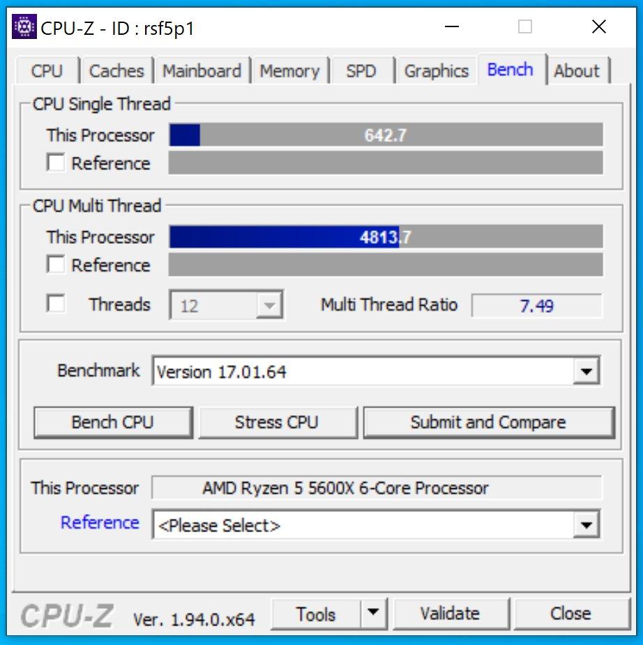 تسريب نتائج أحد معالجات AMD Ryzen 5600X الجديدة من شركة AMD على CPU-Z