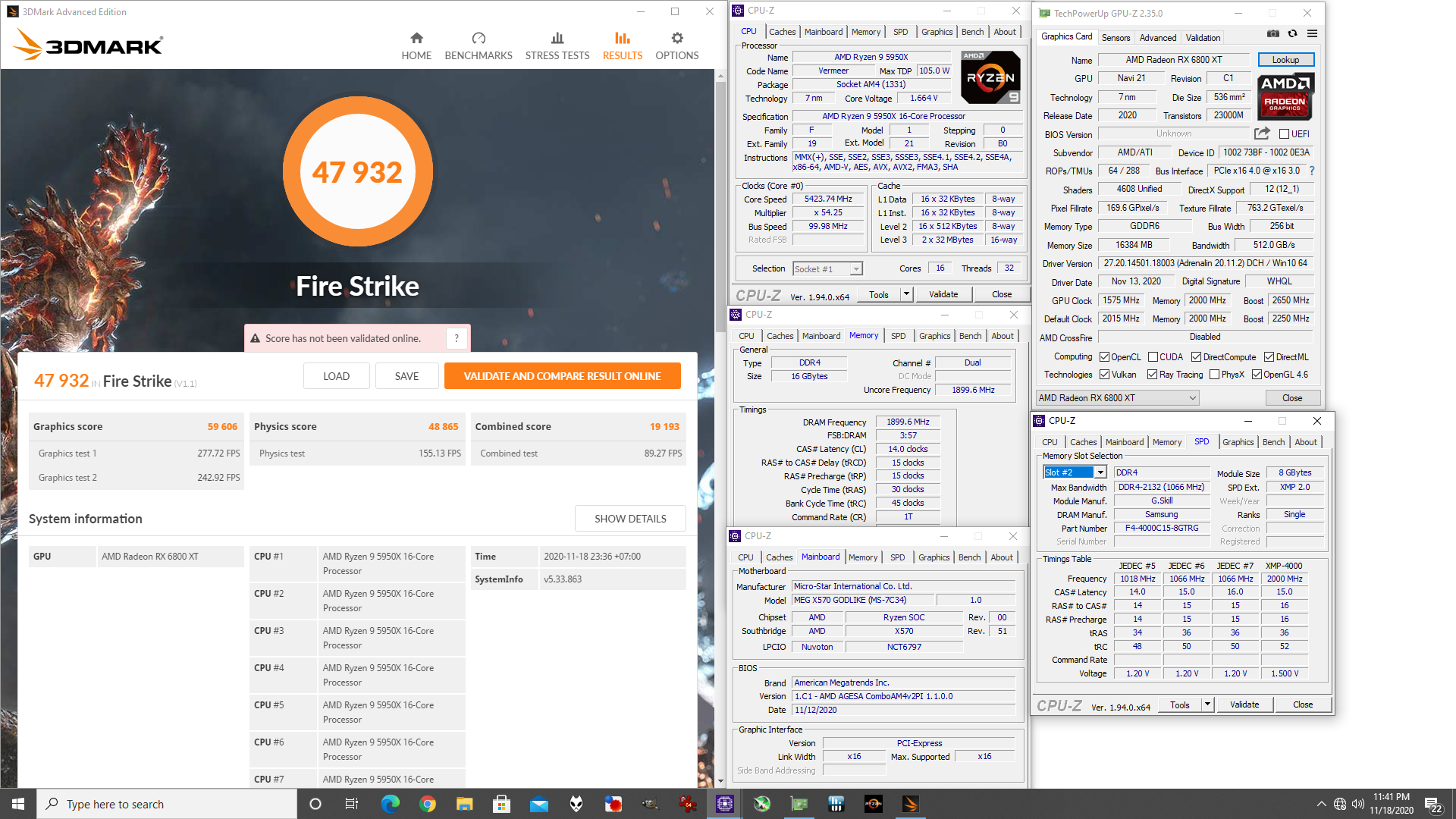 AMD Radeon RX 6800 XT FIre Strike Score Record
