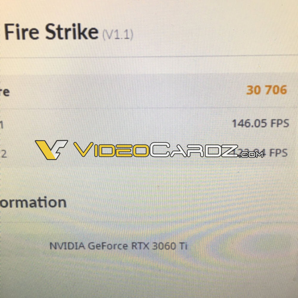 تسريب نتيجة بطاقة NVIDIA RTX 3060 Ti مع بينشمارك 3DMark Fire Strike