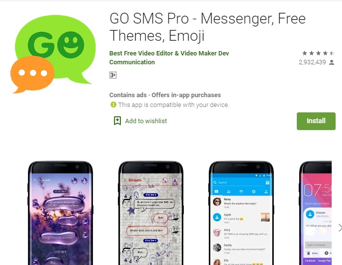 تطبيق Go SMS Pro يضم ثغرة تقوم بتسريب محتوى المستخدمين على الإنترنت Go SMS Pro