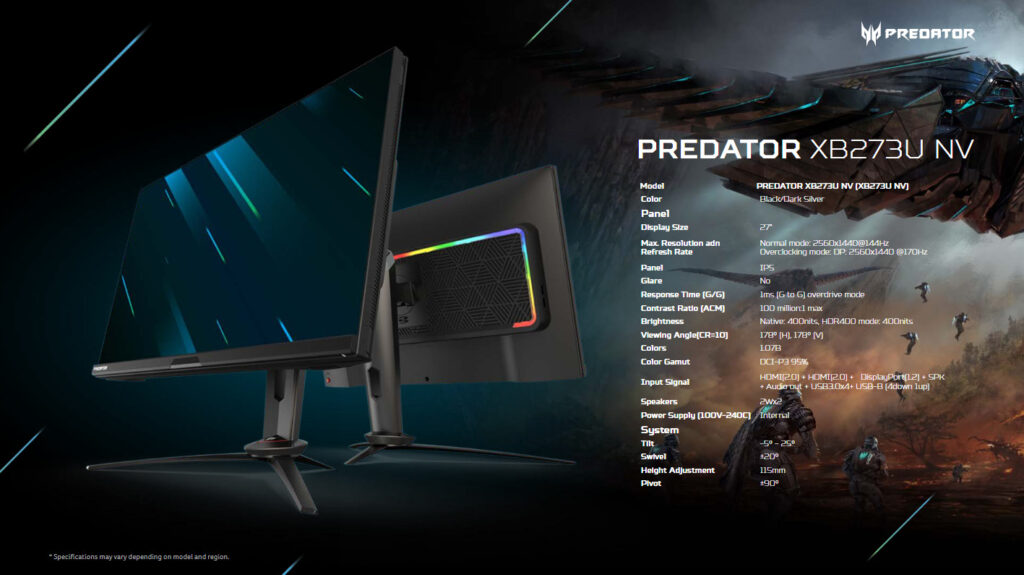 شركة Acer تطلق تشكيلة جديدة من الشاشات ضمن سلسلتي Predator و Nitro
