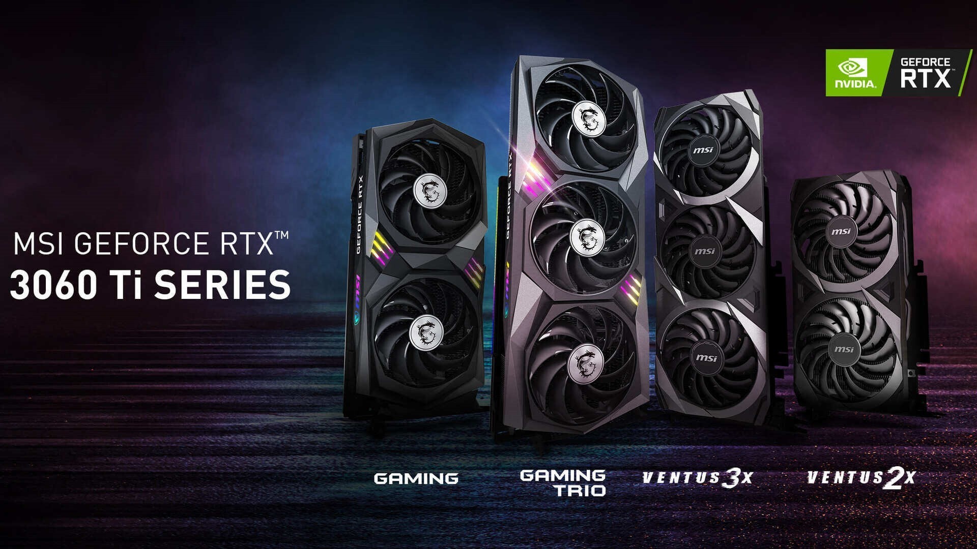 شركة MSI تعلن عن ترسانتها من بطاقات NVIDIA GeForce RTX 3060 Ti