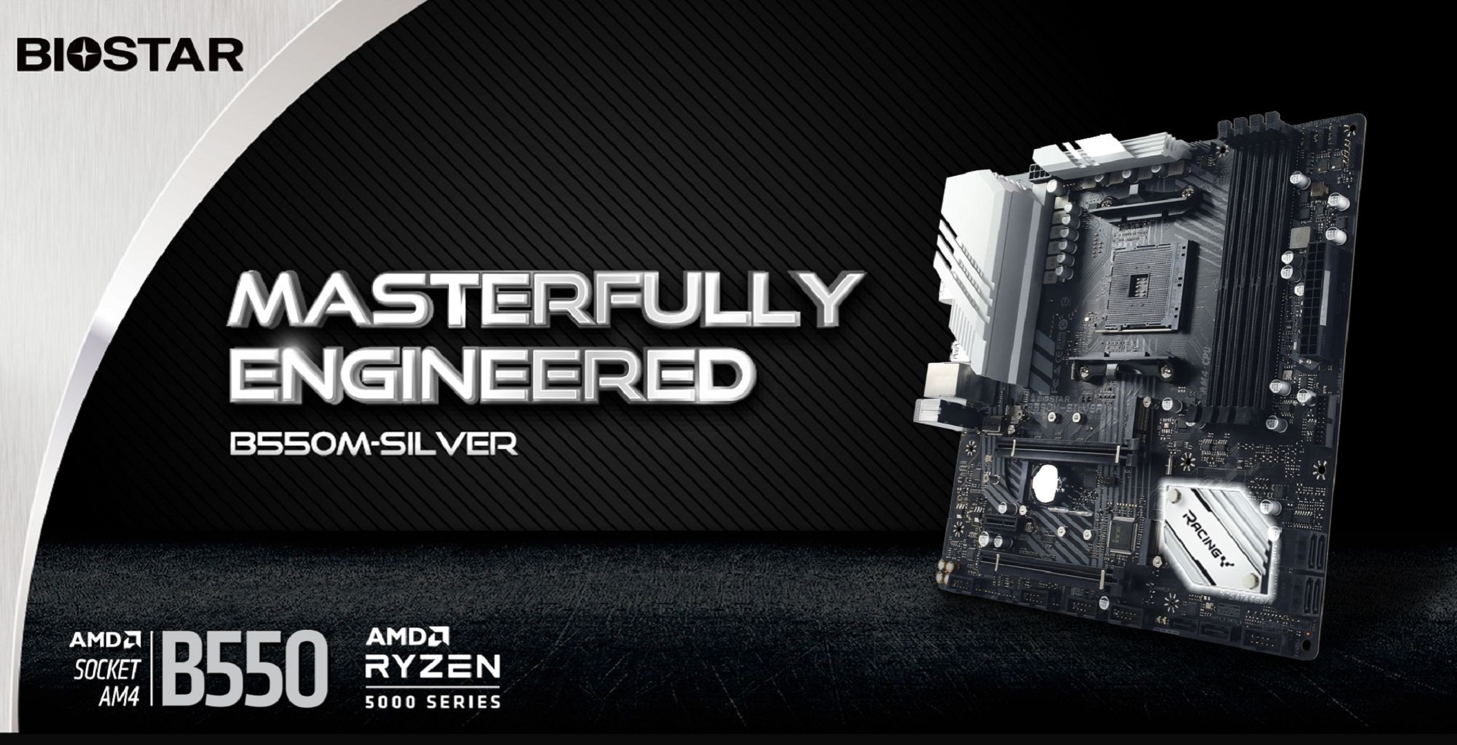 شركة BIOSTAR تكشف عن لوحة B550M-SILVER لمعالجات AMD Ryzen!
