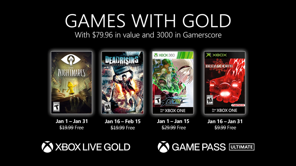 الكشف عن ألعاب Xbox Games With Gold المجانية لشهر يناير