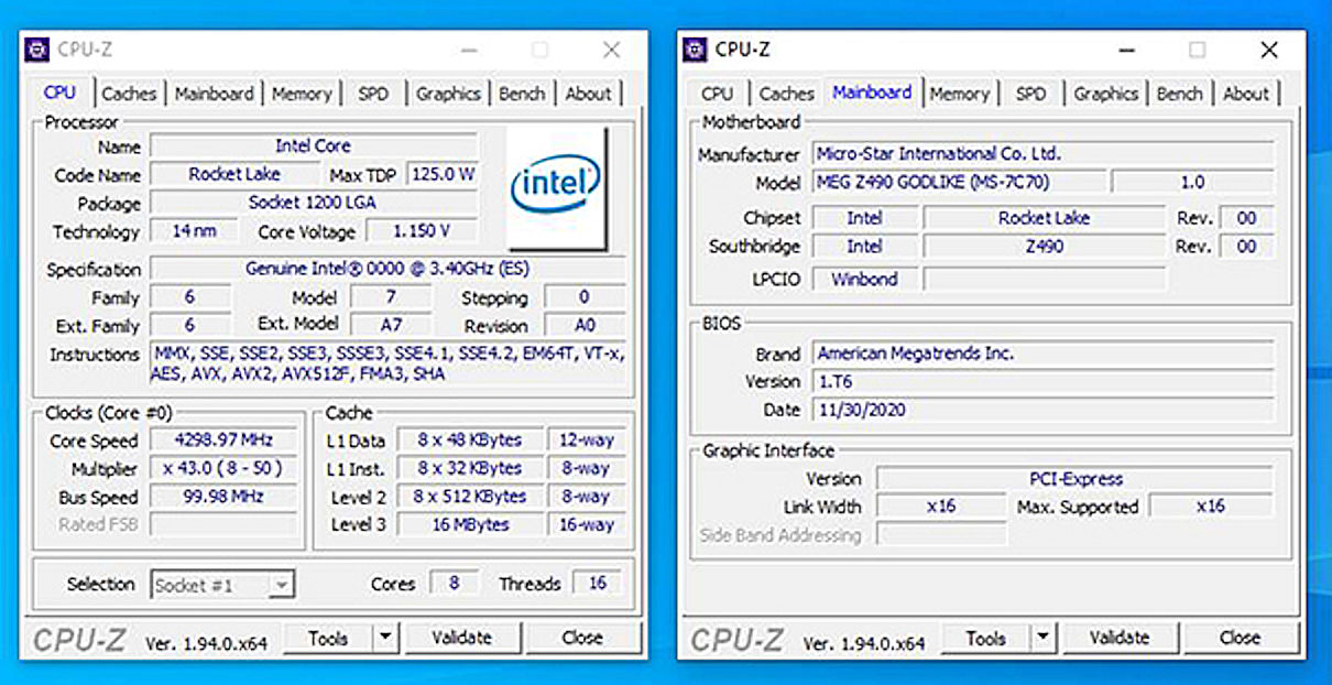 MSI Leaked Intel