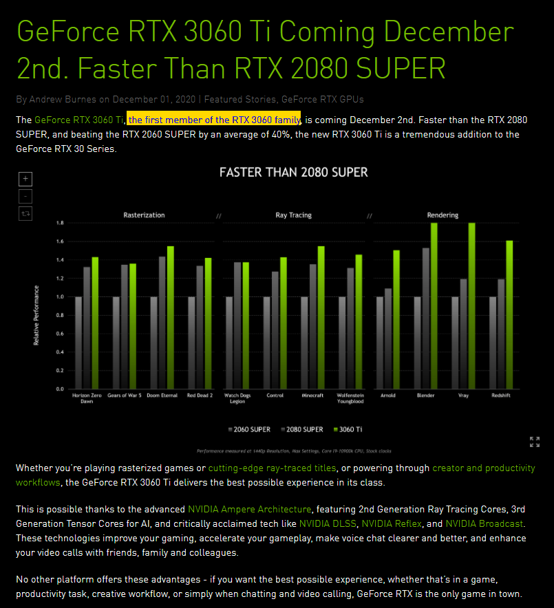 NVIDIA RTX 3060 Slides