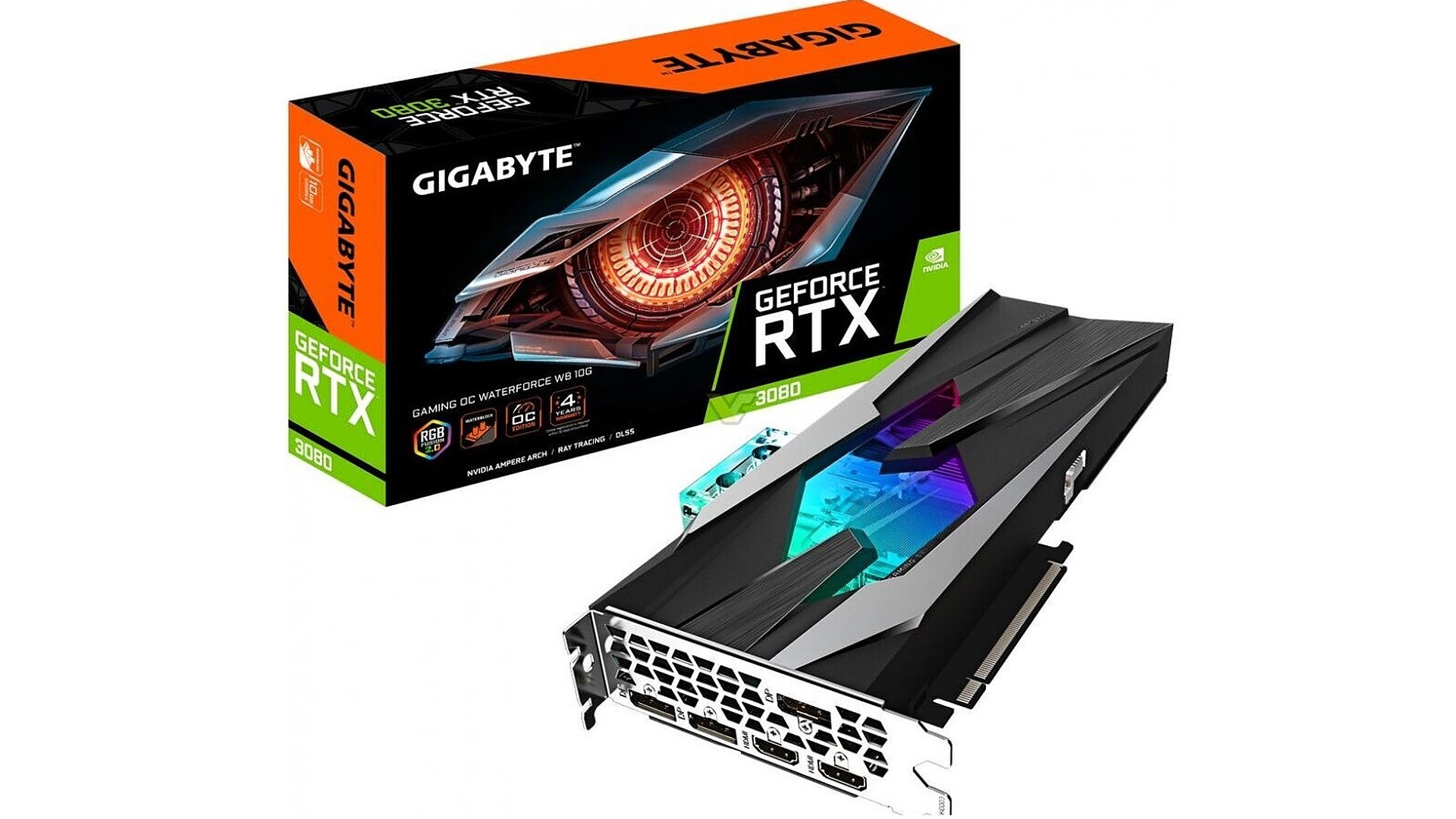 شركة GIGABYTE تكشف عن بطاقة GeForce RTX 3080 Gaming OC WaterForce WB