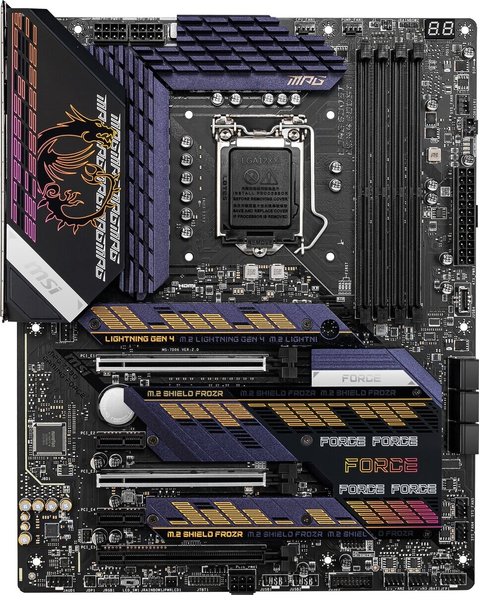 تسريب صور أولية للوحة الأم MSI MPG Z590 Gaming Force من شركة MSI