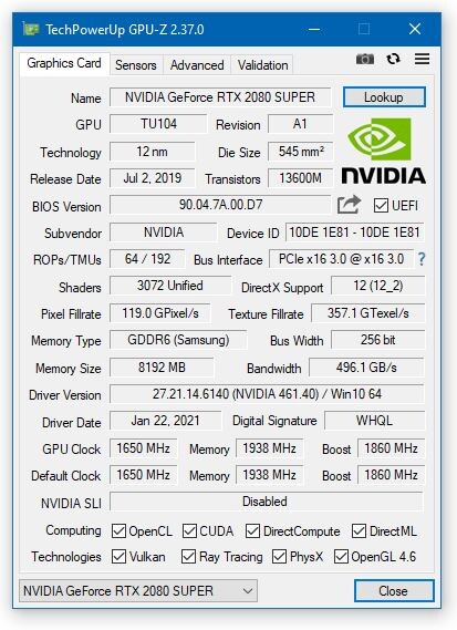 GPU-Z AMD RX 6700-6600