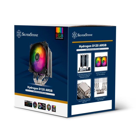 شركة SilverStone تعلن عن مبرّد Hydrogen D120 ARGP للمعالجات