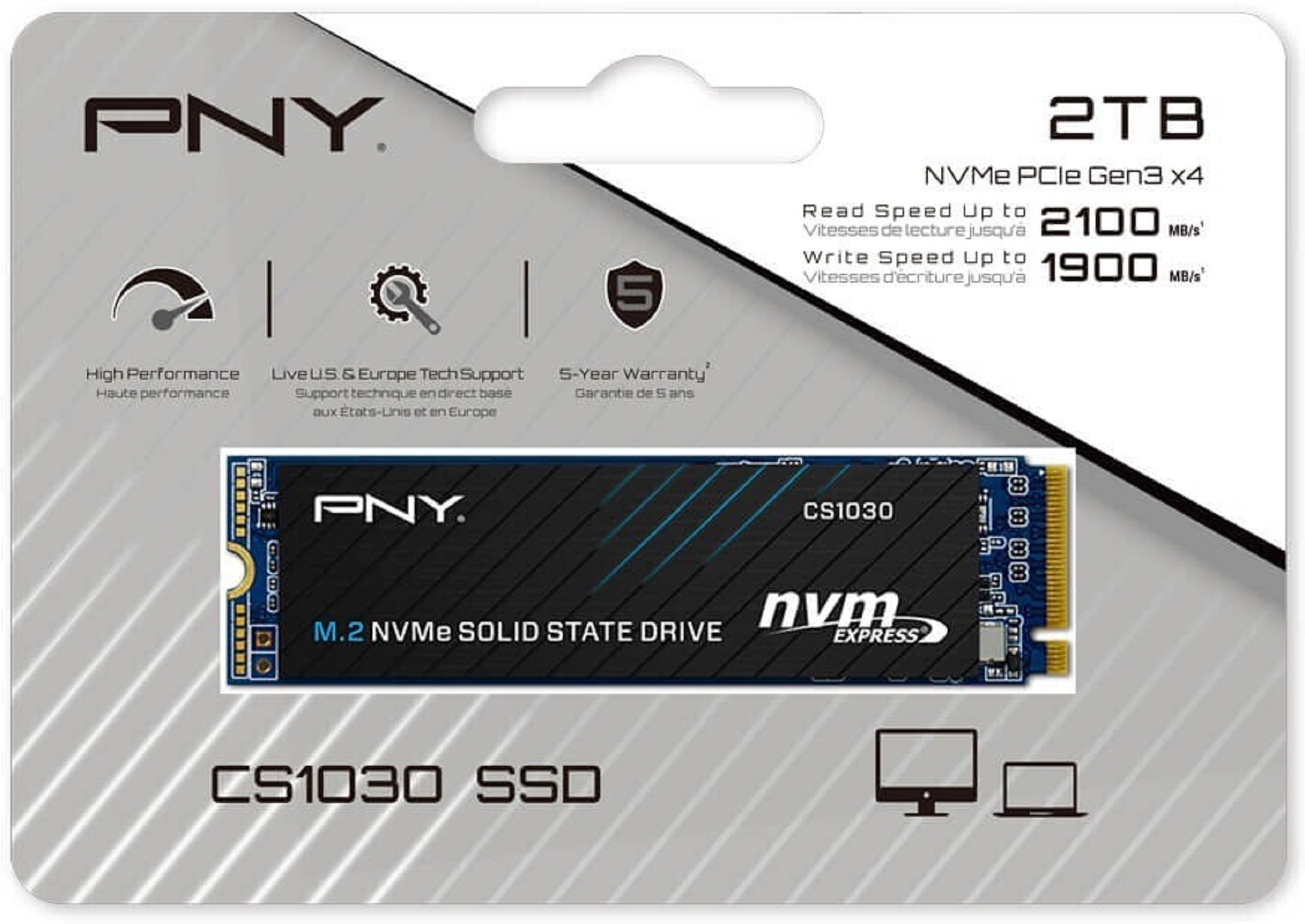 شركة PNY تعلن عن سلسلة CS1030 من أقراص M.2 NVMe SSD منخفضة السعر
