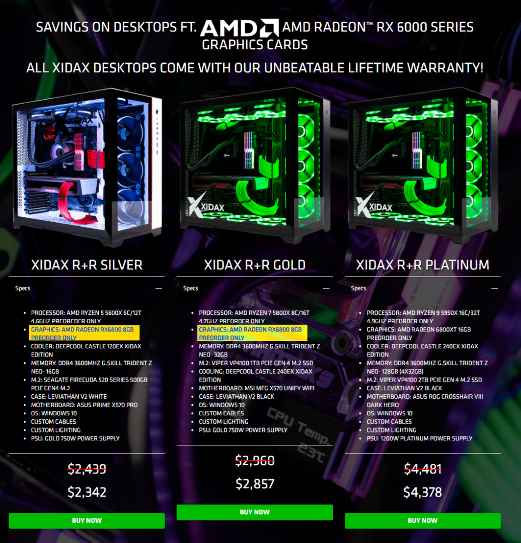 ظهور إصدارات جديدة من Radeon RX 6800 وRTX 3060 مع 8 جيجابايت VRAM