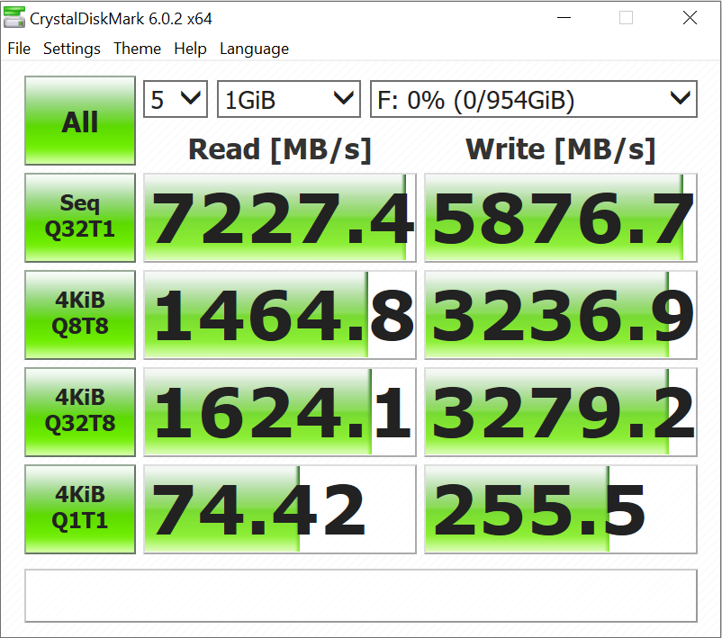 XPG S70 SSD Crystal Results