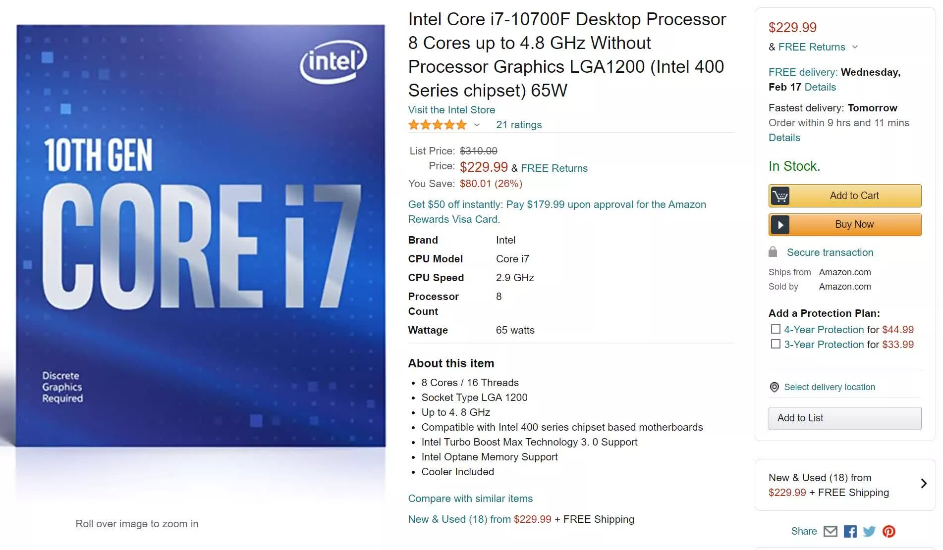 شركة Intel على ما يبدو تُخفّض أسعار معالجات الجيل العاشر 10th Gen