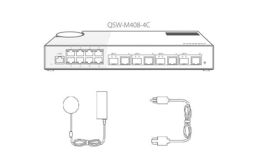 كيفية إعداد وتشغيل سويتش QNAP QSW-M408-4C