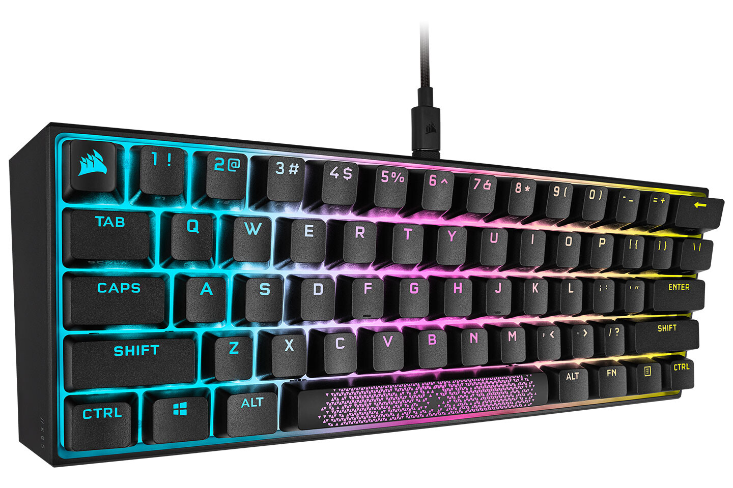 كورسير تطلق كيبورد K65 RGB MINI الميكانيكي بتصميم 60% وبمواصفات رائدة
