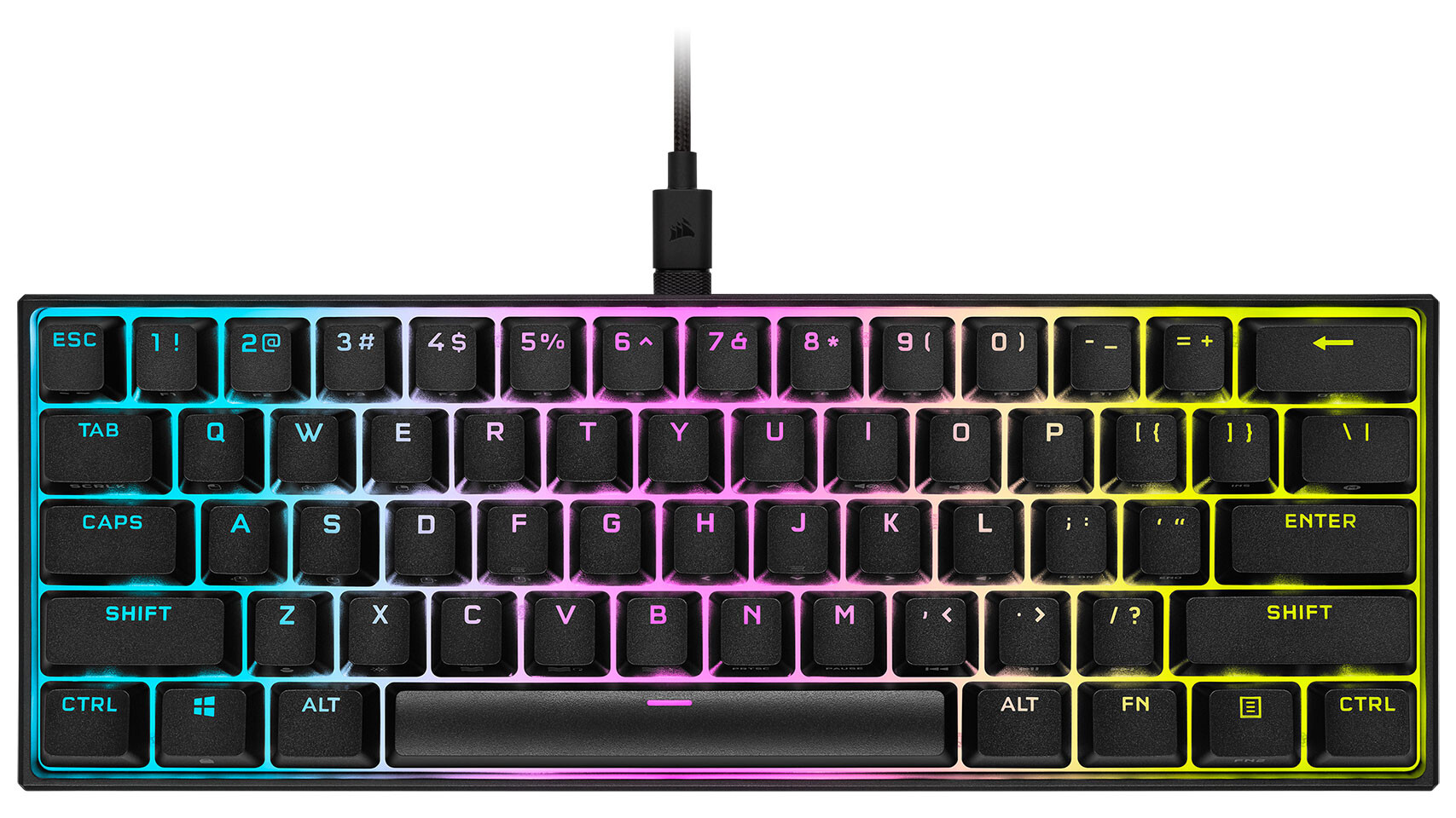 كورسير تطلق كيبورد K65 RGB MINI الميكانيكي بتصميم 60% وبمواصفات رائدة