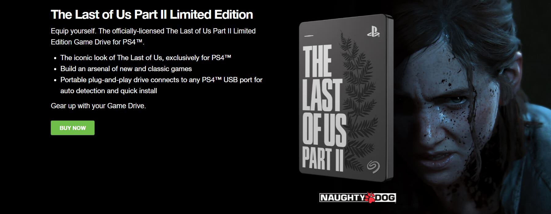 Seagate PS4 PS5 The Last of Us 2 HDD مساحات التخزين
