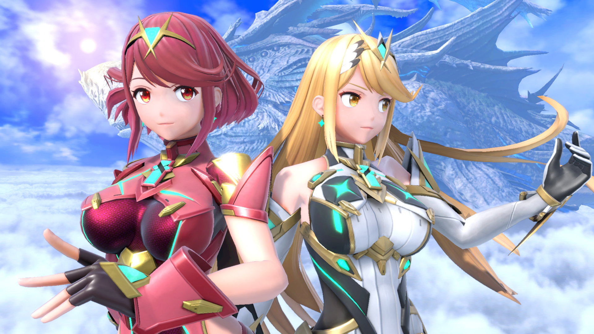 تحقق من تفاصيل جديدة عن Pyra/Mythra في Super Smash Bros. Ultimate