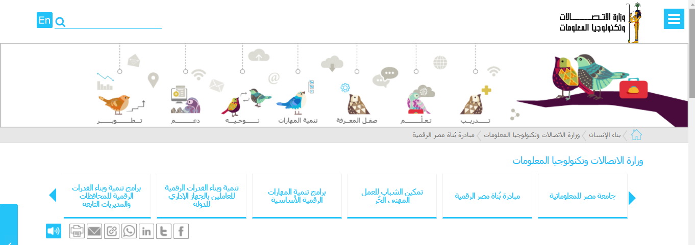 وزارة الاتصالات تطلق مبادرة بناة مصر الرقمية