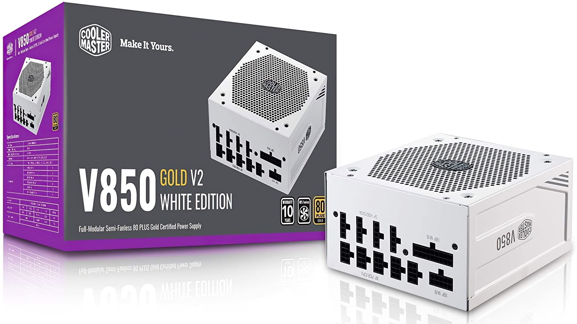 شركة Cooler Master تعلن عن مزود الطاقة V850 Gold V2 White Edition PSU