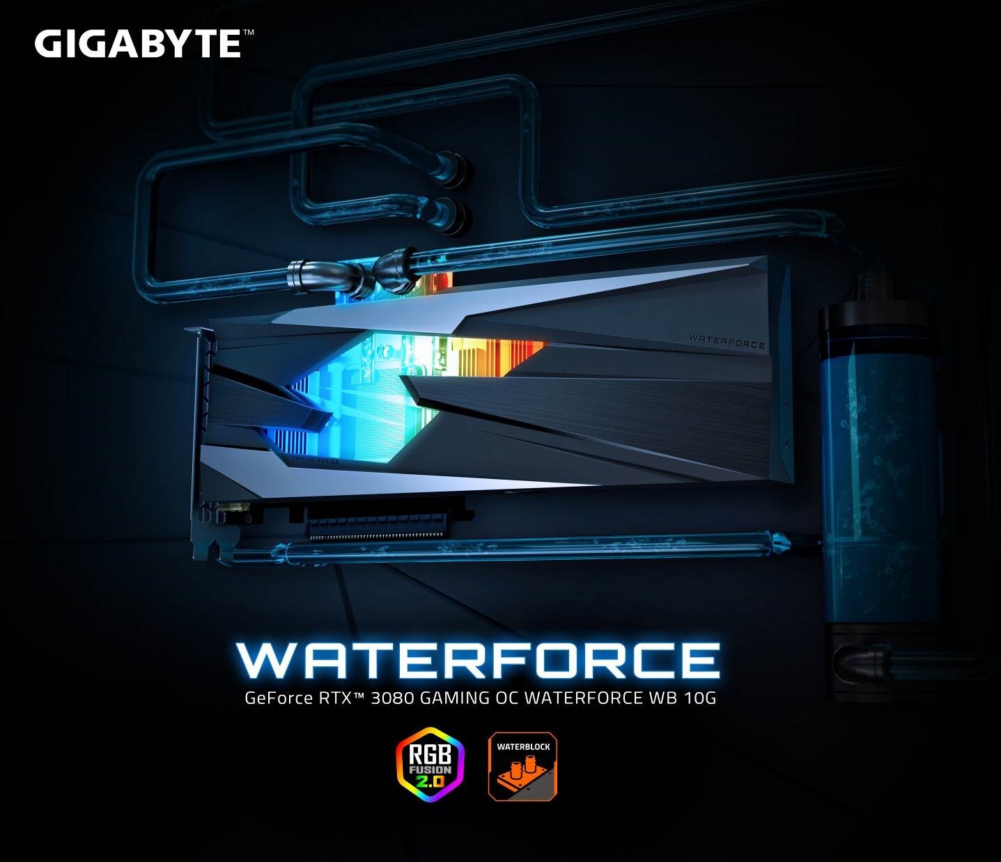 شركة GIGABYTE تعلن عن البطاقة الرسومية RTX 3080 GAMING OC WATERFORCE