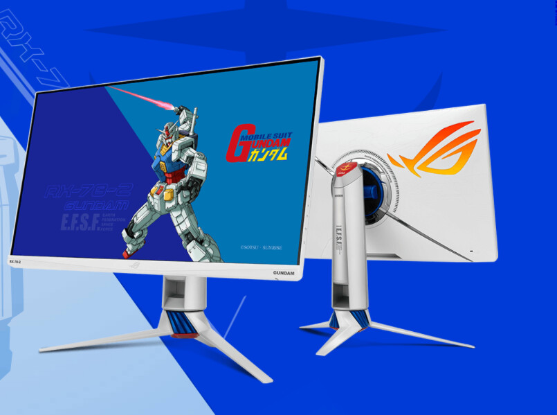 شركة ASUS توسع سلسلة تصميمات Gundam مع شاشة ROG Strix XG279Q-G GUNDAM