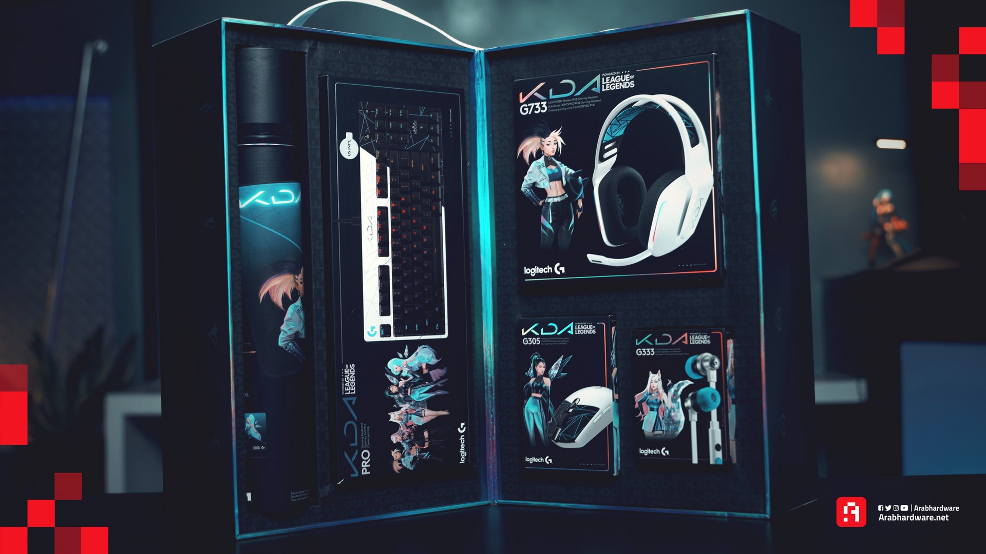 استعراض حزمة عتاد Logitech K/DA المستوحاة من لعبة League of Legends.