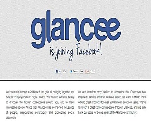 مواقع الفيس بوك تستحوذ على شركة Glancee لتحديد الأماكن