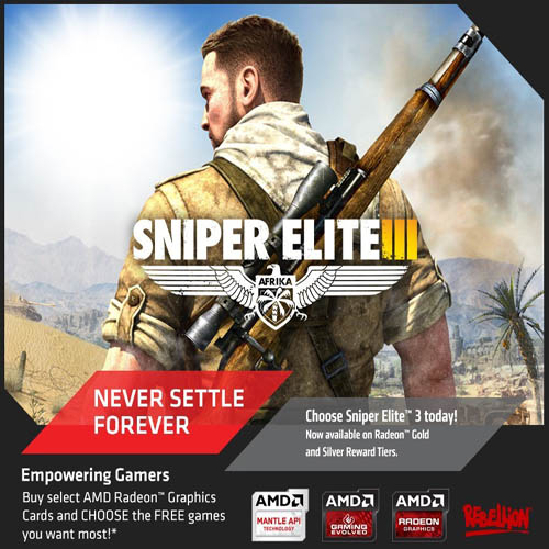 لعبة Sniper Elite III تنضم الى باقة العاب Never Settle Forever من AMD
