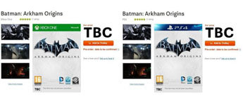 Batman Arkham Origins قادمة لأجهزة الجيل الجديد وفقاً لأحد المتاجر