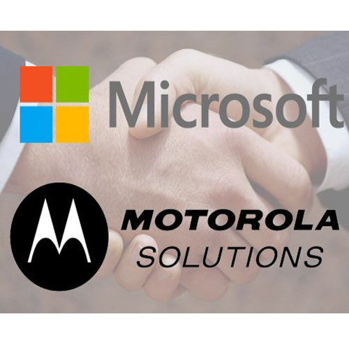 اتفاق مشترك لترخيص الملكيات الفكرية بين شركة Microsoft و Motorola Solutions
