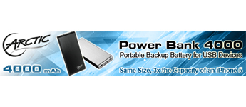 Arctic تكشف عن بطاريتها المحمولة الداعمة لجميع أجهزة USB, و هى Power Bank 4000