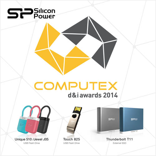 شركة Silicon Power تحصل على 3 جوائز COMPUTEX d&i awards 2014 بفضل تصميمها المميز لمنتجاتها