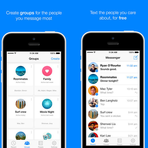 إنشاء المجموعات والمكالمات الصوتية هي الميزات الجديدة من Facebook Messenger