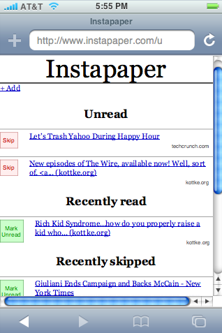 ازالة تطبيق instapaper النقال المجانى من متاجر ابل للتطبيقات