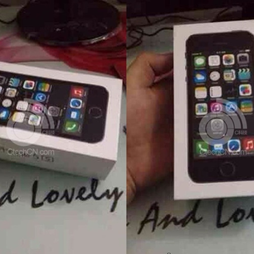 صور مُسَربة جديدة للصندوق التسويقي الخاص iPhone 5S تكشف عن وجود ماسح لبصمات اليد حول زر البداية